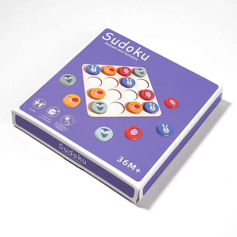 Funny Toy Enlightenment Sudoku Game Wooden Toy Logical Thinking Game Sudoku Interactive Game for Children