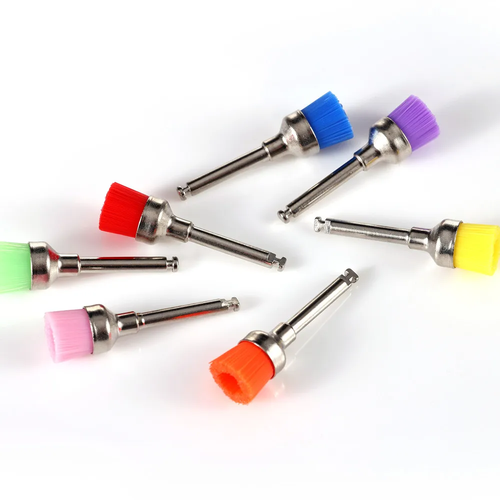 SJ High Quality Dental Prophy Brush Colorful Latch Dental Prophylaxis Polishing Brushes Dental Laboratory Polishing Brush