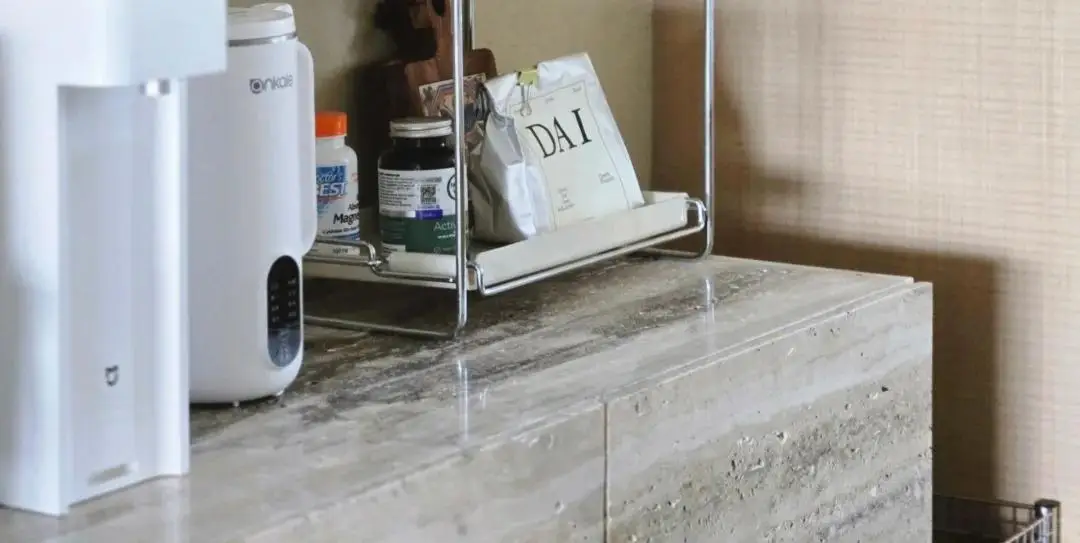 product customizable wabi sabi style natural travertine cabinets indoor kitchen and bathroom marble cabinets-5