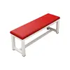 White steel frame with red upholstery [Upgraded Version]