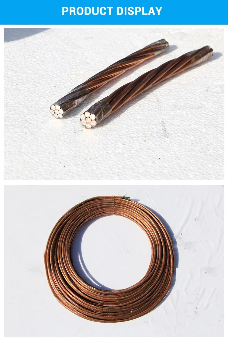 Copper Clad Steel Wire Ccs Grounding Wire Bare Copper Conductor With