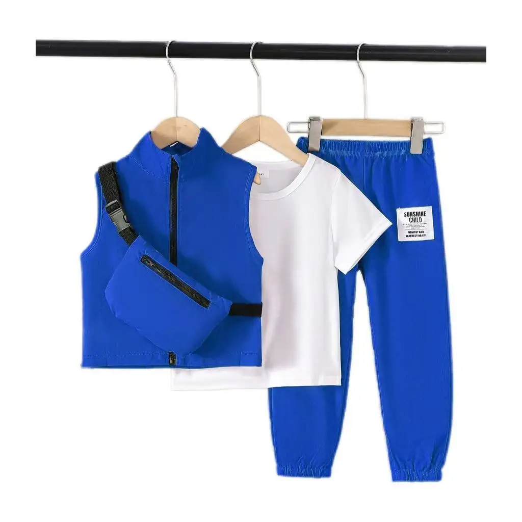 Kids Wholesale Clothing Set Boy Children Tracksuits 4Pcs Sets Full