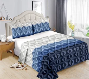 3 Pcs Bedsheets Sets Ready Made Wholesale 100 Cotton Bedsheets Set King Size for 3 Places Bed Sheet Cotton Bedding Set in Stock