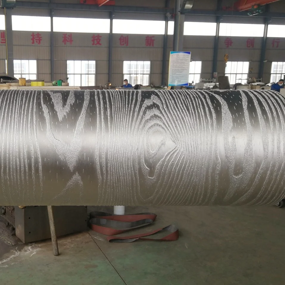 Customized Wood Embossing Machine Roller Embossing Cylinder Steel Emboss Roller with Wooden Grain