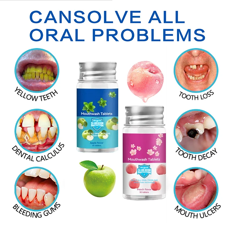 bad breath remover teeth stains clean fresh breath oral care concentrated dental toothpaste mouthwash tablet