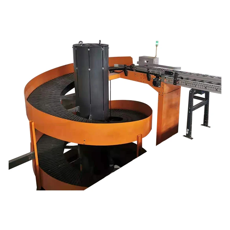 Несколько этажей запись спиральный конвейер между различными полами движение для товаров