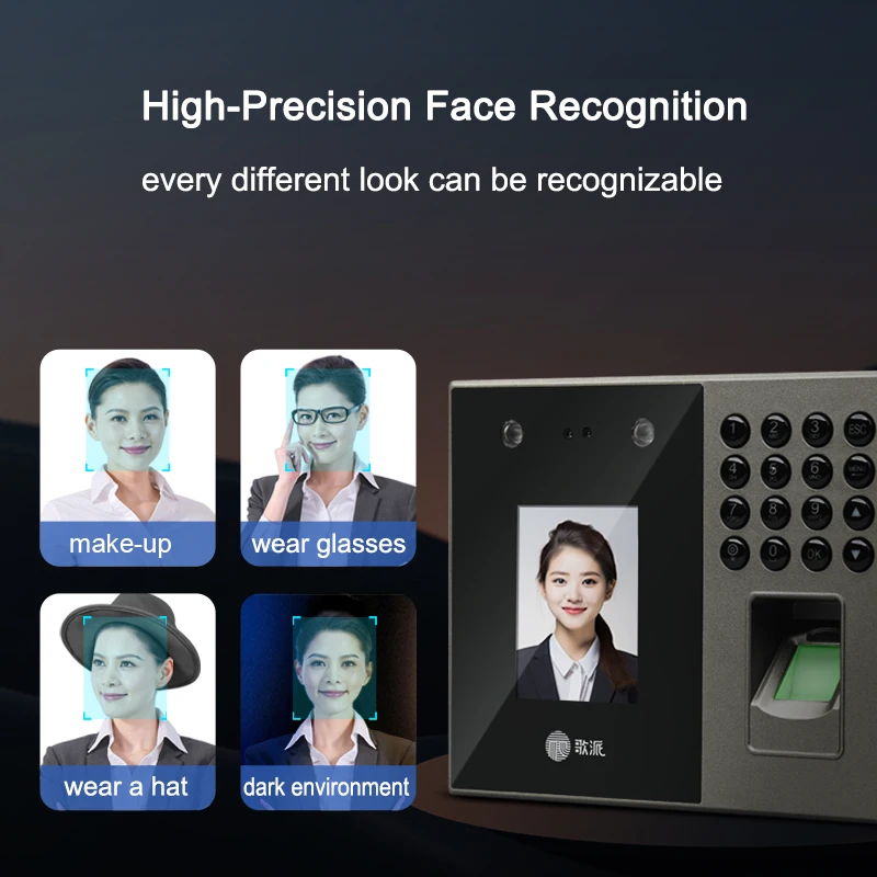 Biometric Attendance System Face Recognition Record Working Time Employee Attendance Tracker Machine