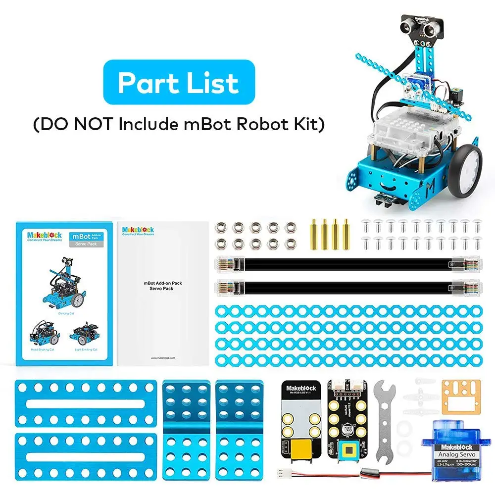 Makeblock Mbot Addon Pack Servo Sensor Pack Educational Robot Kit