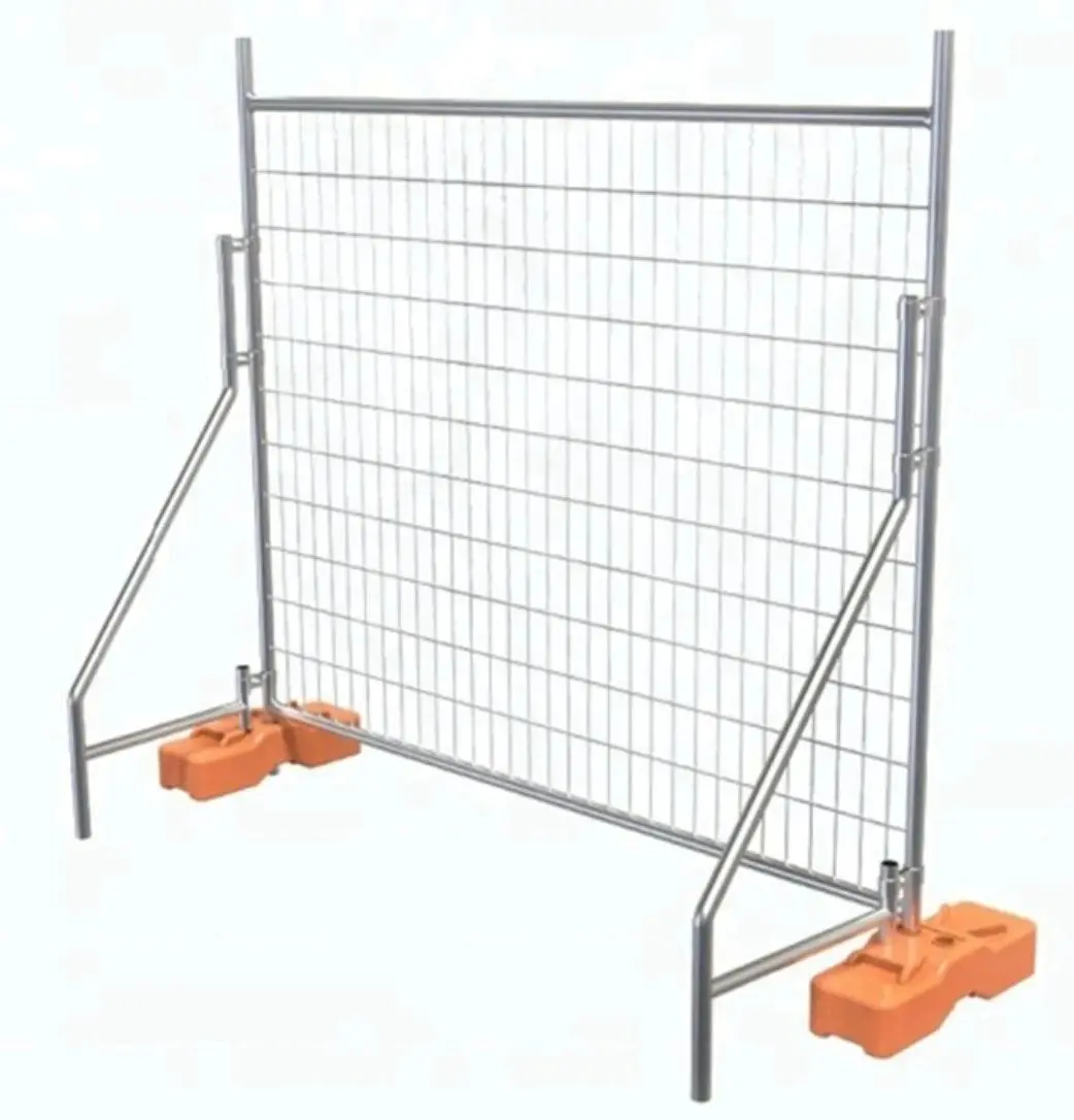 AU Portable Construction Fence Panels Galvanized Temporary Wire Fencing Australia Diamond Hole Shape Steel Frame Low Maintenance