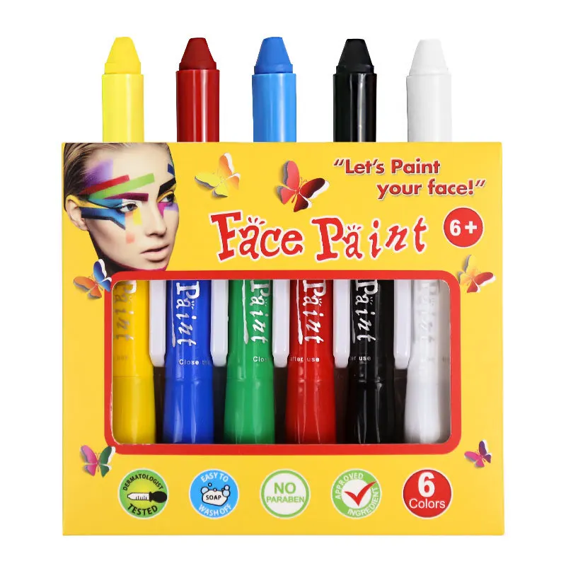 Хэллоуин 6/12 цветов макияж Краска Граффити карандаш набор