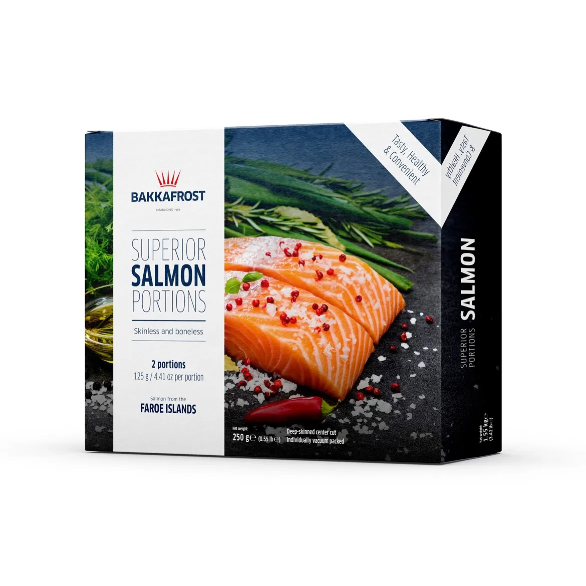 Custom Printed Eco Friendly Recycled Paper Cardboard Frozen Seafood Label Smoked Salmon Packaging Sleeve