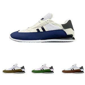 Designer Customized Mesh TPU Lightweight Genuine Leather Casual Men's Running Style Sneakers Wholesale