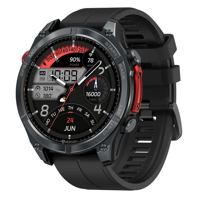 Zeblaze Stratos 4 GPS Smart Watch 1.43 AMOLED Display Built-in Compass Barometric Altimeter Flashlight Voice Call Smartwatch
