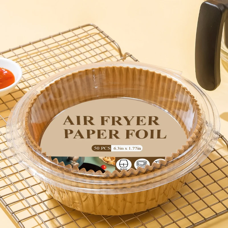 Air Fryer Paper Liners Disposable: 100pcs Oil Proof Parchment Sheets Round,  Airfryer Paper Basket Bowl Liner for Baking