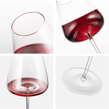 Elegant Red Stem Zero Wine Glass