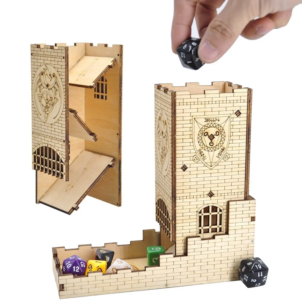 Castle Toy Telescopic Wood Castle 23cm Retractable Wood Castle WCT12