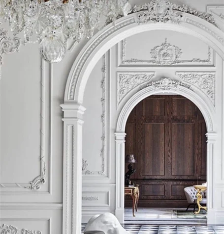 Hardness Material Polyurethane Ceiling Cornice Moulding White Wall Decoration PU Cornice Design