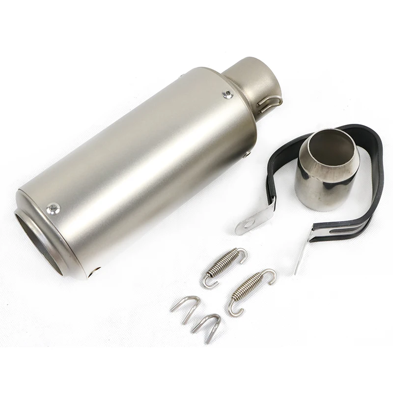 Support Universel De Silencieux Moto - Acier Inoxydable, Facile à Installer, Noir Et Argent - 8