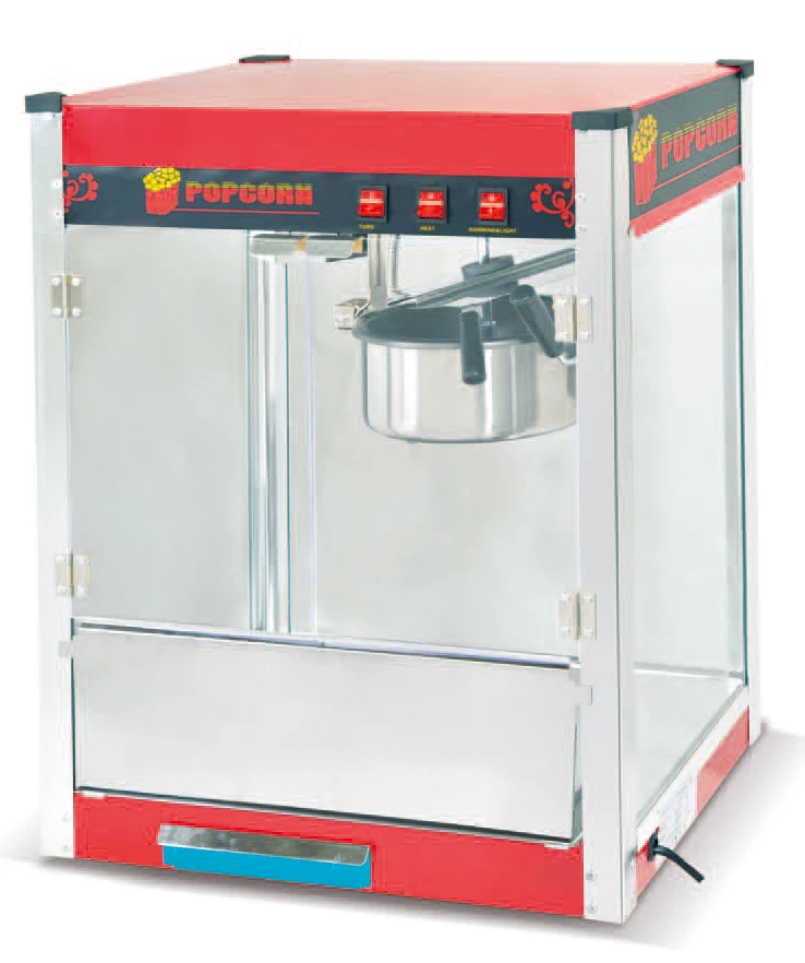 Commercial 8Oz Electric Popcorn Machine With Warmer