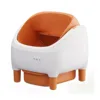5550665 cm lettiera intelligente per gatti stile aperto 76L - bianco arancione