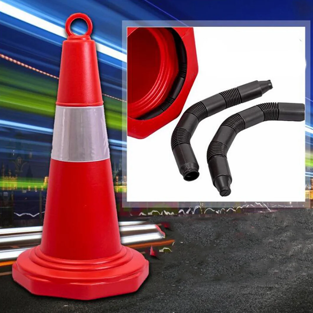 Manufacturers Direct Sales 70cm Reflective Roadblock Plastic Lifting Ring Plastic Traffic Road Cone