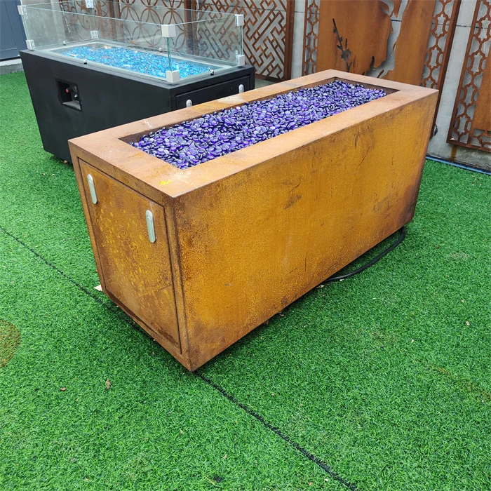 Gas Propane Modern square Fire Pit Table  Gas Propane Modern square Fire Pit Table