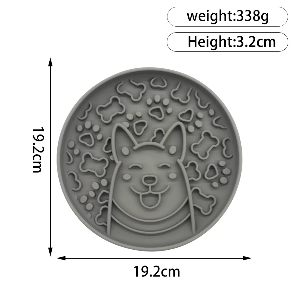 New Anti-Slip Silicone Suction Cup Dog Bowl Slow Food Bite-Resistant and Drop-Resistant Pet Dog Food Utensils factory