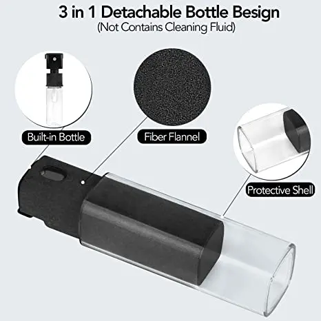 Factory Portable 2 in 1 10ML Touchscreen Sticker LCD Tablet PC Car Laptop Microfiber Phone Screen Cleaner