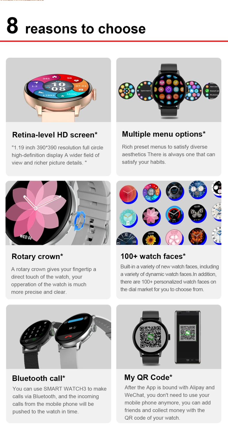 Rotary Button Smartwatch BT Call Heart Rate 1.19Inch 390*390 Screen Waterproof Smart Watch DT2 (2).jpg