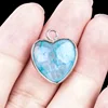 White crystal with color (blue) single hanging (silver)
