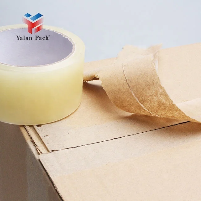 JX Factory Clear Transparent Waterproof Acrylic BOPP Hot Melt Tape Biodegradable Recovery Packing Tape Sealing Box Single Rolled details