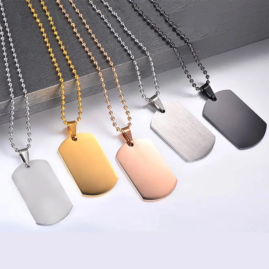 Dogtag ожерелье из нержавеющей стали Алюминий Металл силикон Сублимация QR код кость роскошный пользовательский чистый Id Собака Имя