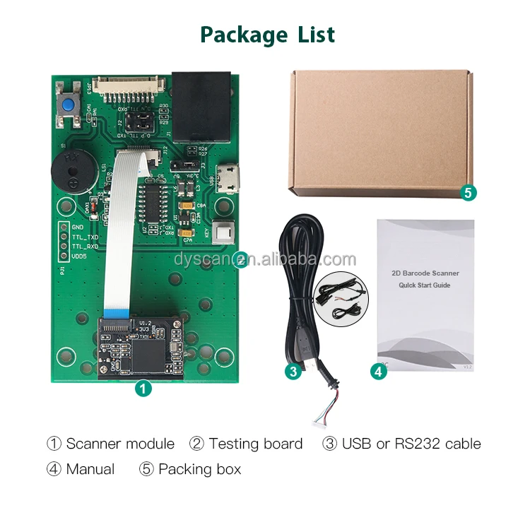 Embedded QR Code Reader Vending Machine 1D 2D CMOS Mini Barcode Scanner Module QR Code Scanner Module Kiosk