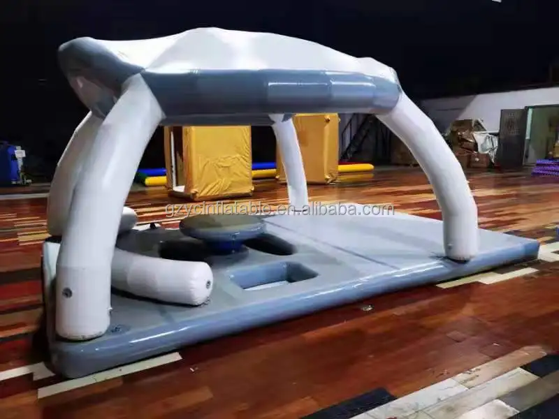 YC Inflatable Floating Pontoon Dock Water Platform SUP Inflatable Dock Floating for Camping