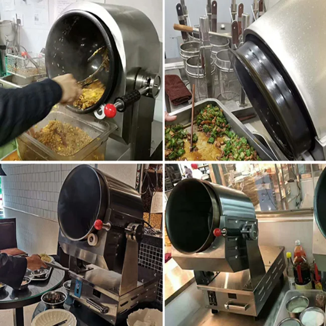 Restaurant Fried Rice Machine Rotating Smart Robot Cooker Wok Chef  Automatic Cooking Machine Intelligent Cooking Robot for Hotel