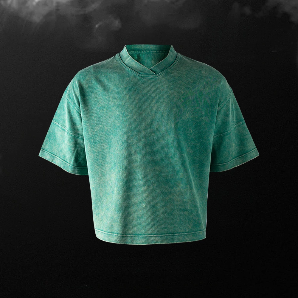 Tshirts Wholesale Oversized Streetwear Luxury Vintage Wash 300Gsm Custom Tshirt Homme 100% Cotton Boxy Cropped T Shirts for Men