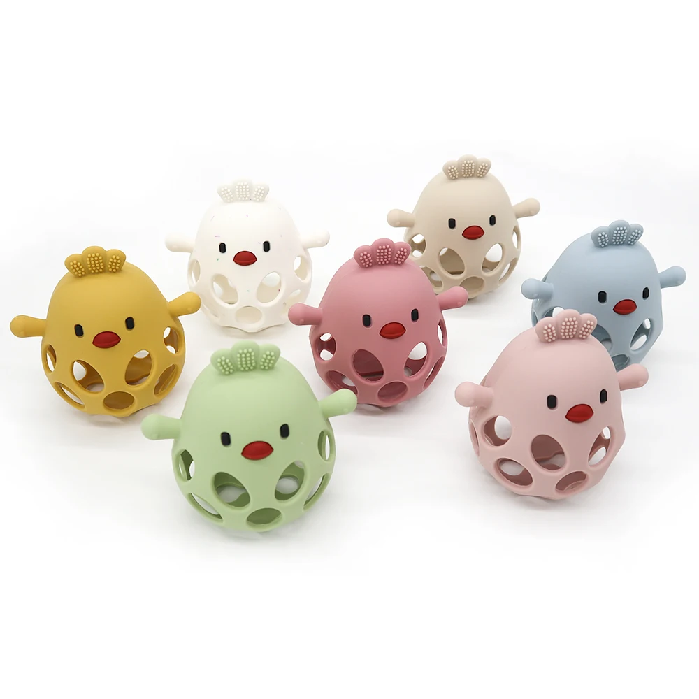 2024 New Bpa Free Newborn Chew Sensory Chick Baby Teething Toy Animal ...