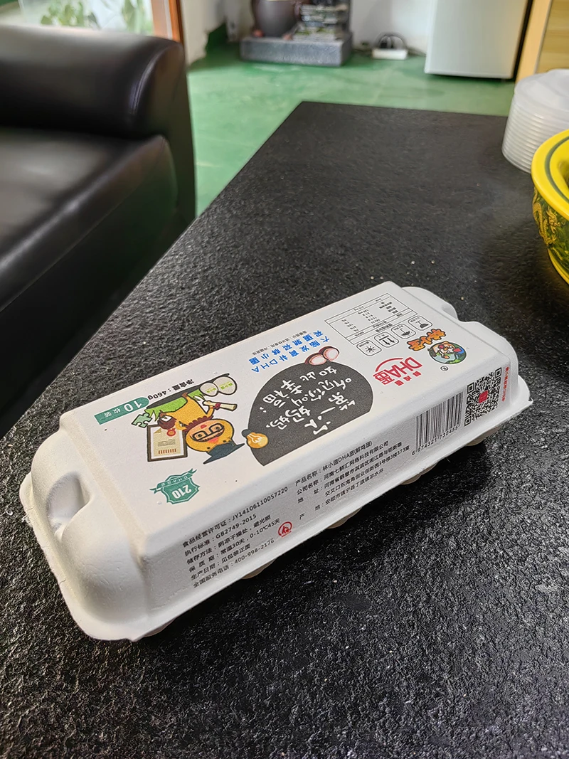 Egg Cartons For Quails 6 Cells Black Egg Carton Pulp Egg Tray South