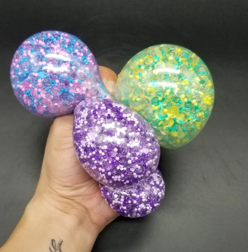 Лидер продаж, мягкие разноцветные пластиковые шарики-желе из ТПР, 6 см, шарики-антистресс из вспененного материала