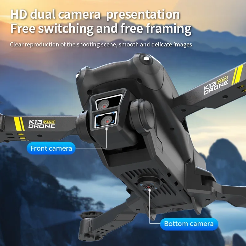 K13 Max RC折りたたみドローン、WIFI FPV、デュアルカメラ搭載 K13 Max RC折りたたみドローン、WIFI FPV、デュアルカメラ搭載