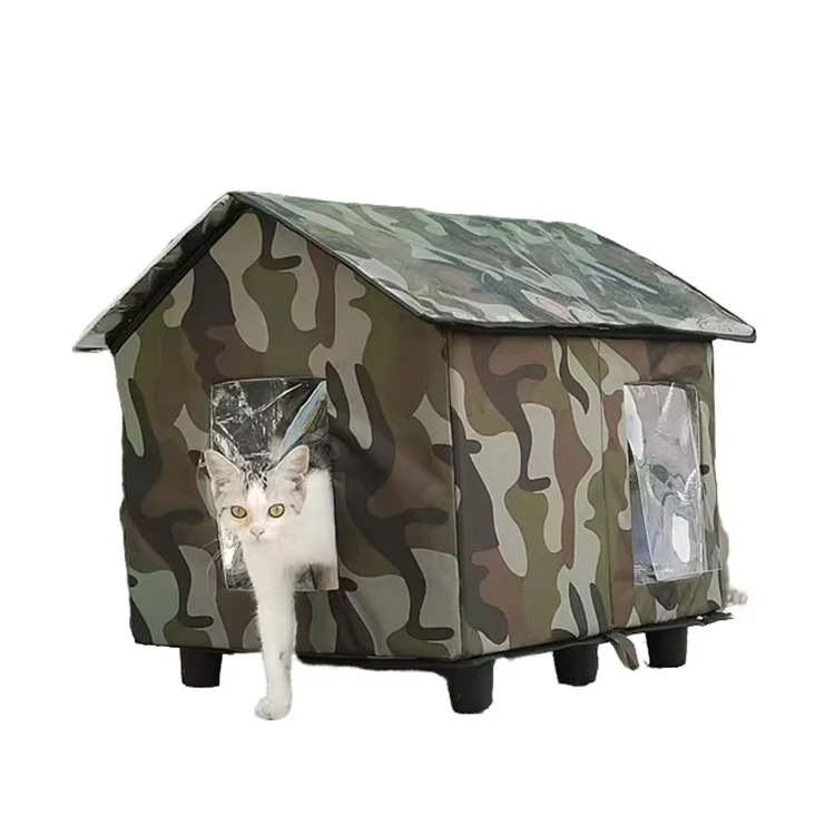 Premium Customizable Outdoor Pet Heated Shelter Factory-Durable and Waterproof Oxford Fabric for Community Cats