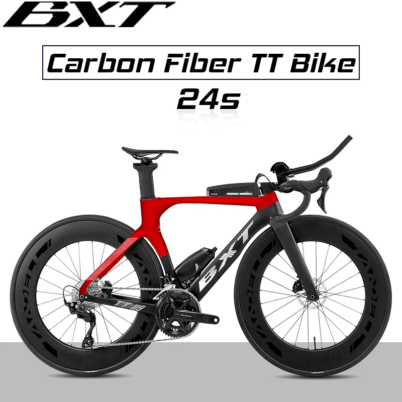 BXT Lightweight Full Carbon Triathlon Bike Frame - Shimano 105