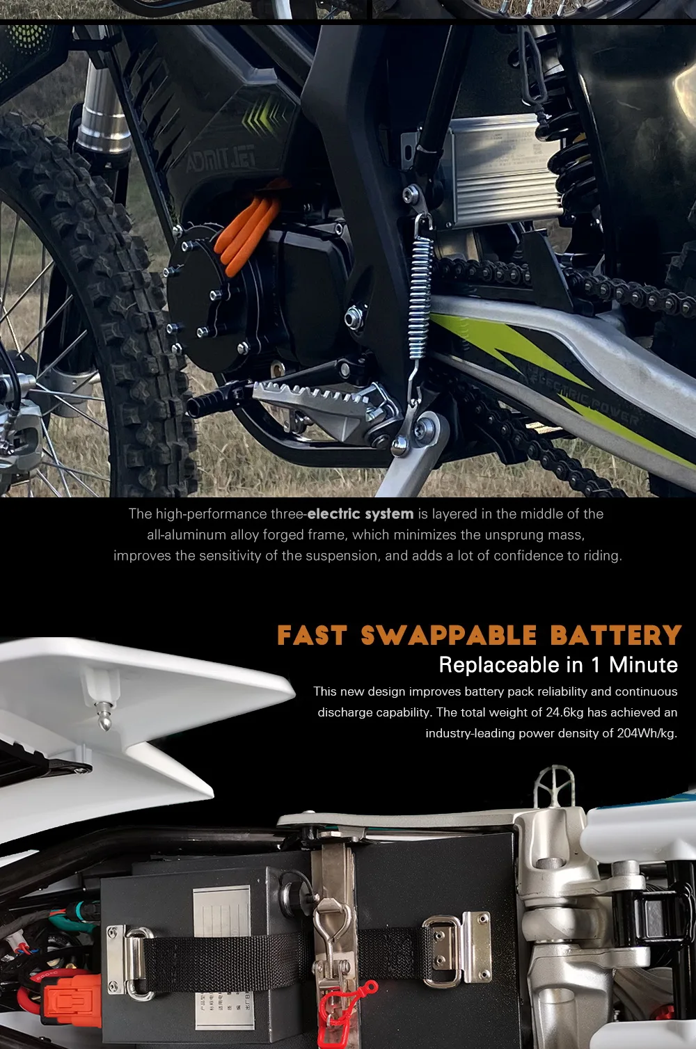 E Motocross Bike Adult Off-Road Electric Dirt Ebike For Sale