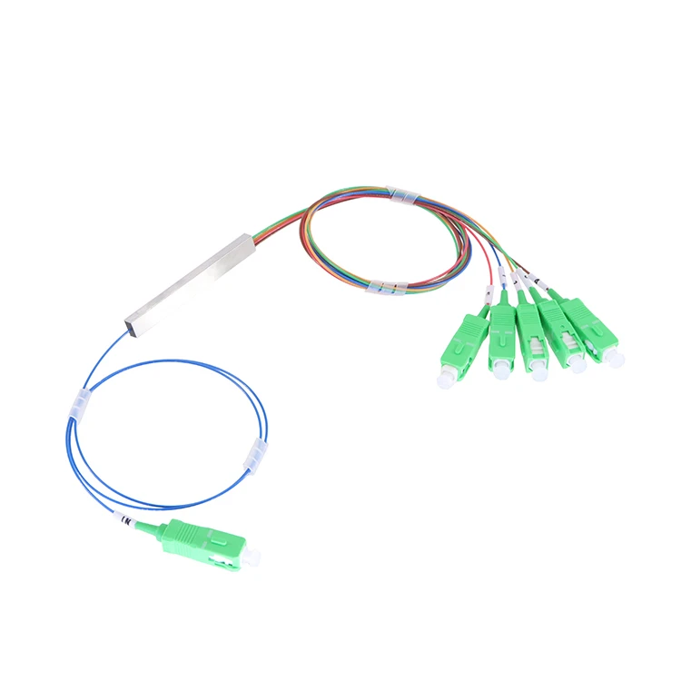 UT-King Factory FTTH 1*5 1x5 Uneven 80:20 Fiber Optic Mini Type Divisor PLC Splitter with SC UPC/APC Connector 1:5 PLC Splitter