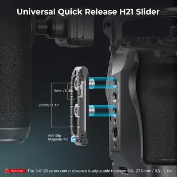 SMALLRIG Quick Release Rotating Side Handle with Integrated NATO Rail, NATO Side Handgrip for DLSR Camera Cage Kit-4485 detail image