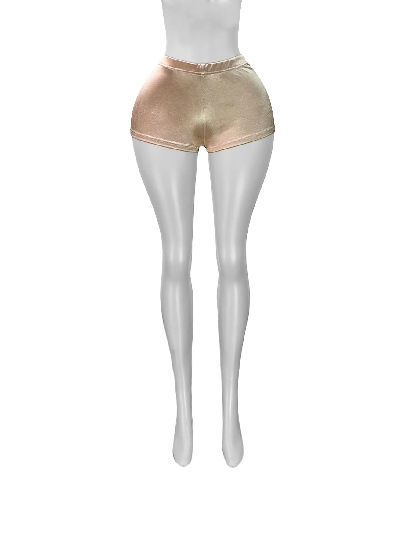 Workout Shorts Metallic Gold Biker Shorts Dance Shorts For Women