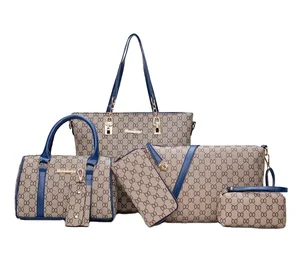 Customized Logo Fashion Handbag Set Small Big Set European Zipper Designer Shoulder Crossbody Bags ladies bag set for Women