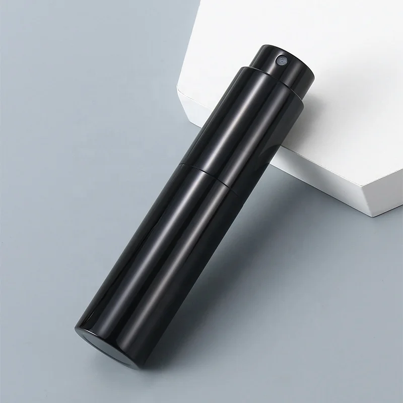 RTS Round 8ml Twist up Metal Spray Bottle Aluminium Mini Pocket 8ml Portable Refillable Perfume Atomizer