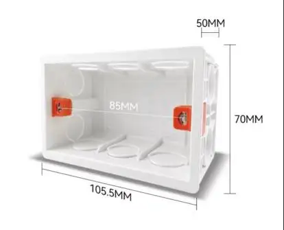 Baili 118 Тип 50H ПВХ Монтажная коробка, Электрический корпус, белый переключатель, розетка, распределительная коробка