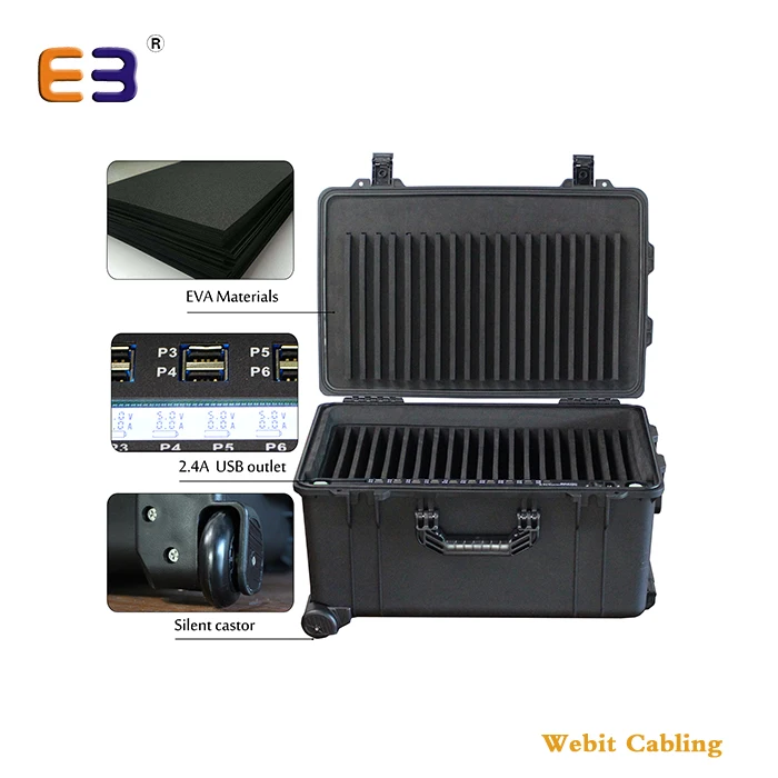 Макс 11 дюймов USB 2,0 2.4A планшетный тележки, зарядки тележка для багажа в общей сложности 20 устройств